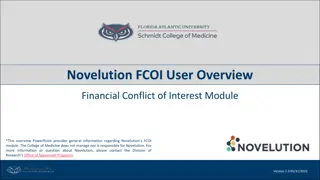Novelution's FCOI Module for Financial Conflict of Interest