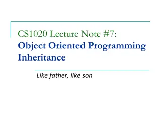 Object Oriented Programming and Inheritance Concepts