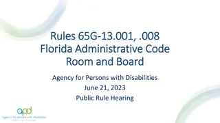 Room and Board Reimbursement Rules for Agency Residents