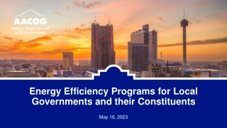 Innovative Energy Efficiency Programs for Local Governments and Constituents