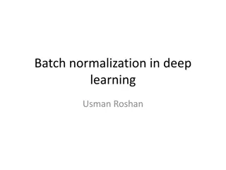 Batch Normalization in Deep Learning