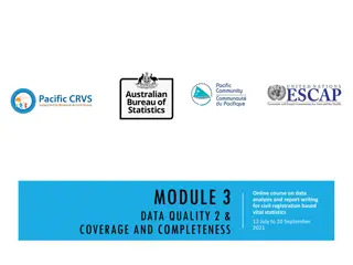 Online Course on Data Analysis for Civil Registration Vital Statistics
