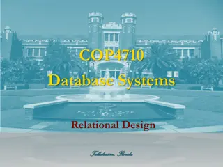 Database Systems Design and Normal Forms Overview