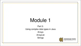 Complex data types in Java