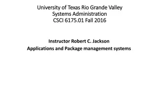 Applications and Package Management Systems Overview