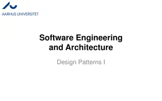 Software Engineering and Architecture Design Patterns