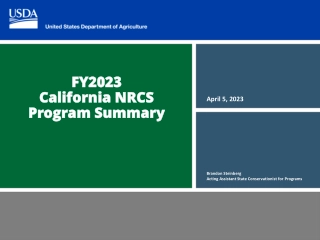 California NRCS Program Summary for FY2023