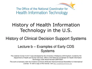 Early Clinical Decision Support Systems: MYCIN and INTERNIST-1