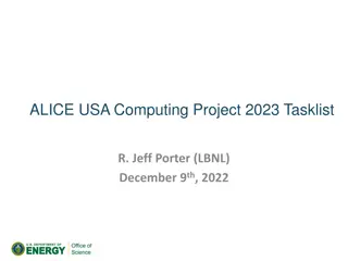 ALICE-USA Computing Project 2023 Tasklist