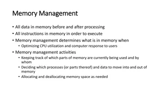 Memory Management and Storage Structures