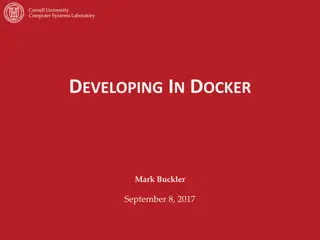 Developing in Docker: Simplifying Dependency Management for Users and Developers