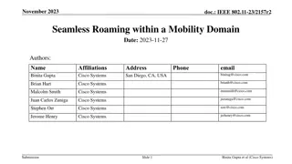 IEEE 802.11-23/2157r2 Seamless Roaming Architecture Details