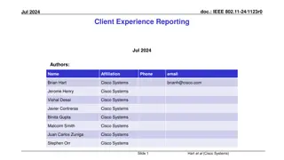 Enhancing Client Experience Reporting in IEEE 802.11 Networks