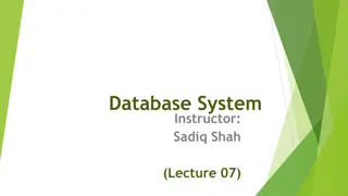 Logical Database Design and Relational Model Overview
