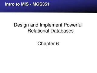 Design and Implement Powerful Relational Databases - Chapter 6 Overview
