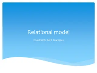 Relational Model Constraints and Integrity