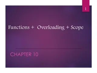 Functions, Overloading, and Scope in Java Programming