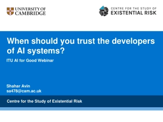 Trusting Developers of AI Systems: When and How?