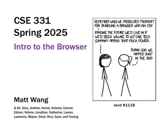 Browser Operation and Programming Models in Web Development