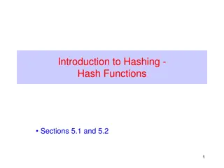 Hashing Functions and Applications