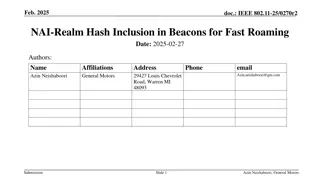 Efficient Hashing Using Bloom Filters for Fast Roaming in IEEE 802.11 Networks