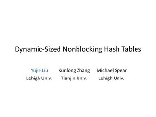 Dynamic-Sized Nonblocking Hash Tables by Yujie Liu, Kunlong Zhang, and Michael Spear