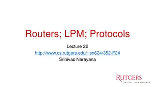 Router Architecture and Switching Fabrics in Network Protocols