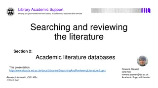 Unlocking Academic Literature Databases for Effective Research