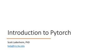 Introduction to Pytorch Tutorial and Resources at Boston University