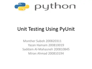 Unit Testing Basics Using PyUnit