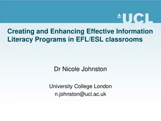 Enhancing Information Literacy in EFL/ESL Classrooms