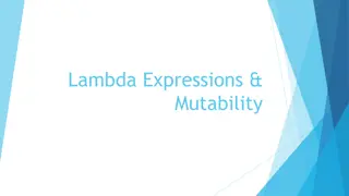 Lambda Expressions & Mutability