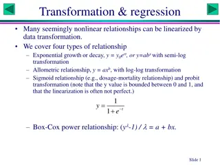 Data Transformation and Regression Analysis