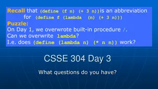 Scheme Procedures and Predicates