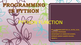 Python Functions for Efficient Programming