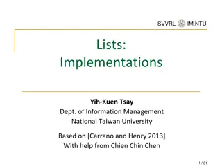 Array-Based List Implementations at National Taiwan University