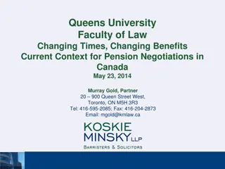 Negotiating Pension Benefits in Canada: Current Trends and Challenges