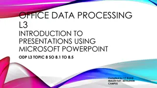 Introduction to Microsoft PowerPoint Presentations