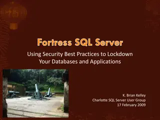 Best Practices for Securing SQL Server Databases and Applications