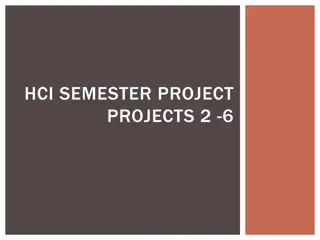 HCI Semester Projects Overview and Team Formation Schedule