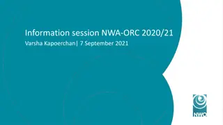 Important Deadlines and Application Details for NWA-ORC 2020/21 Grants