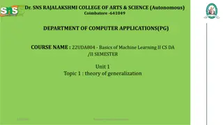 Theory of Generalization in Machine Learning
