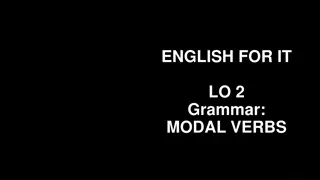 Modal Verbs in English Grammar