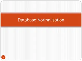 Database Normalisation