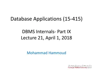 DBMS Internals: Query Optimization Strategies