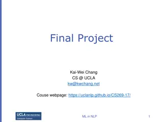 Advanced ML in NLP: Project Guidelines and Tools
