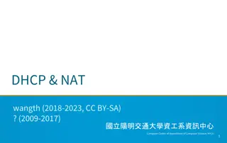 DHCP and NAT for Network Address Allocation