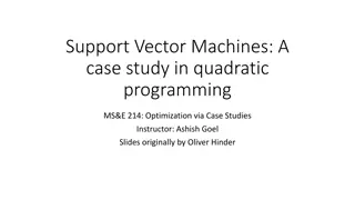 Support Vector Machines - A Case Study in Quadratic Programming with Heart Disease Prediction