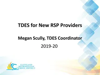 TDES Process for New RSP Providers