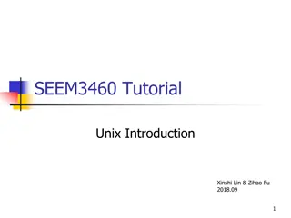 Introduction to Unix Systems and Shell Programming